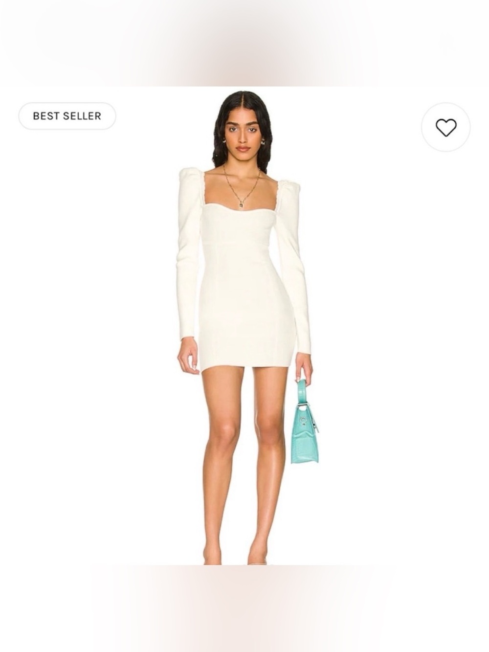 Majorelle Elmore Cream Long-Sleeve Mini  Dress
